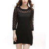 3/4 sleeve Mini Lace Plus size casual Dresses