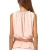 Chiffon Sleeveless Elastic Waist Bandage Tops