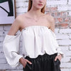 3/4 sleeve Lantern sleeve Mini Off Shoulder T-shirt