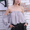 3/4 sleeve Lantern sleeve Mini Off Shoulder T-shirt