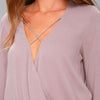 Chiffon Bell sleeve Openwork Long Sleeve Tops