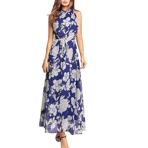 Cold Shoulder Print  Off Shoulder Bandage  Maxi Dresses