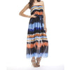 Chiffon Sleeveless Hit Color Off Shoulder High waist Maxi Dresses