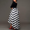 3/4 sleeve Check Round neck High waist Skirts