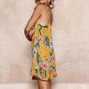 Chiffon Sleeveless Print V Neck Floral Dresses