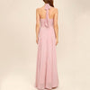 Chiffon Sleeveless Halterneck Round neck Maxi Dresses