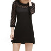 3/4 sleeve Mini Lace Plus size casual Dresses