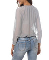 Chiffon Long Sleeve Solid Color Single-breasted Blouses