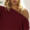 3/4 sleeve Frill sleeve Mini Off Shoulder Bandage Tops