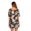 Camouflage Cold Shoulder Cotton T-Shirt