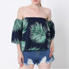 Women Print Off Shoulder T-shirt