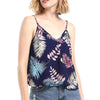 Chiffon Sleeveless Print Mini Tops