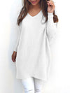 Fashionable V-Neck Long Sleeved  Thin  Sweater