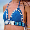 Bohemian Style Bead Blue Bikinis