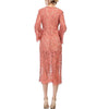 Bell sleeve Solid Color Maxi V neck Split High waist Lace Dresses