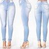 Casual Solid Color High waist Denim Jeans