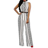 Casual Sleeveless Hit Color High Waist Jumpsuits