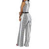 Casual Sleeveless Hit Color High Waist Jumpsuits