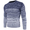 New Men's Gradient O-neck Sweater