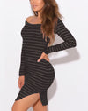 Striped Long Sleeve Dress