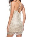 Sequined Strap Sexy V-Neck Dress