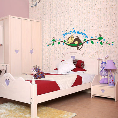 New Cartoon Monkey Forest Wall Sticker