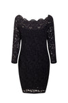 Women's One-Neck Long-Sleeved Lace Bodycon Dress