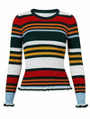 Bodycon Round-neck Stripes Sweater Tops