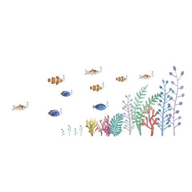 Cartoon Fish Underwater World Decorative Wall Stickers