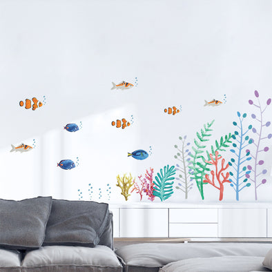 Cartoon Fish Underwater World Decorative Wall Stickers