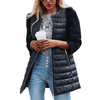 Fashion PU Leather Faux Fur Patchwork Long Sleeve Coat