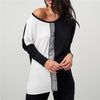 Splicing Sequined Casual Long-Sleeved T-Shirt