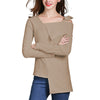 Bow Sling Solid Color Long Sleeve Sweater