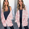 Fashion Striped Stitching Single-breasted Cardigan Sweater