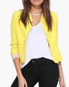 Fashion Slim Solid Color Long Sleeve Blazer