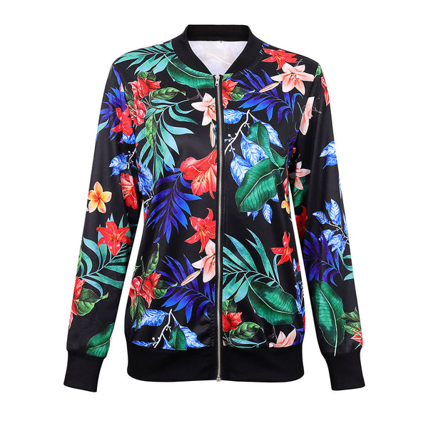 Printed Casual Long Sleeve Coat