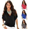 Casual Solid Color Short Sleeve Off Shoulder T-Shirt