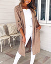 Women's Solid Color Cardigan Coat