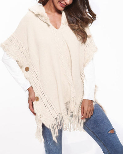 Fringed Hooded Bat Sweater