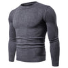 New Men's O-Neck Solid Color Long Sleeve Sweater