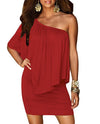 New women's one-shoulder dress