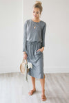 New Casual Straps Long Sleeve Dress