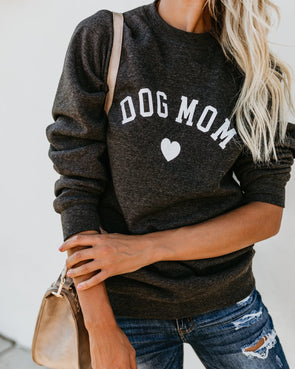 Letter Printed Long Sleeve Casual Sweatshirt