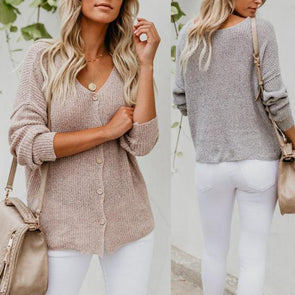 Asymmetric Hem  Plain  Casual  Cardigans