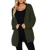 Solid Color Long Sleeve Knit Cardigan