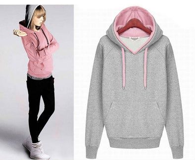 Long Sleeve Pure Color Hoodies