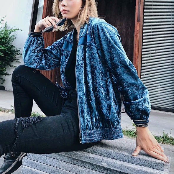 Fashionable Velvet Short Coat