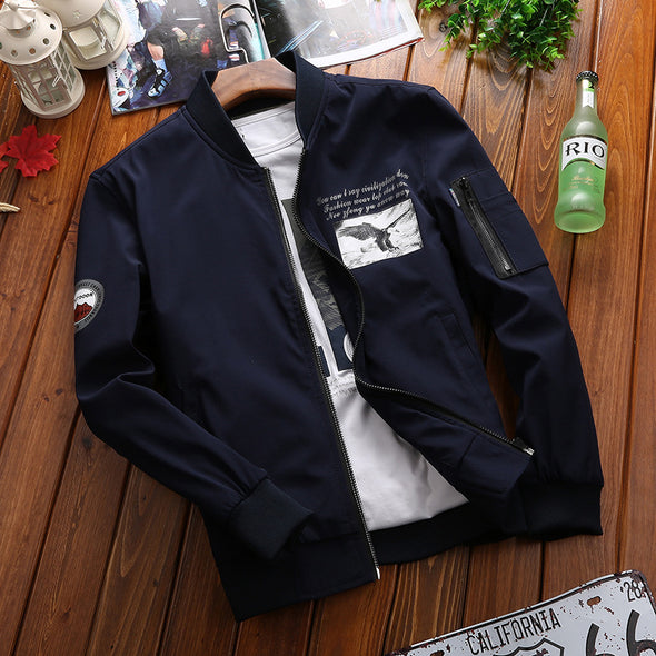 New Large Size Stand Collar Casual Men's Jacket