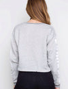 New letter print long sleeve short sweater