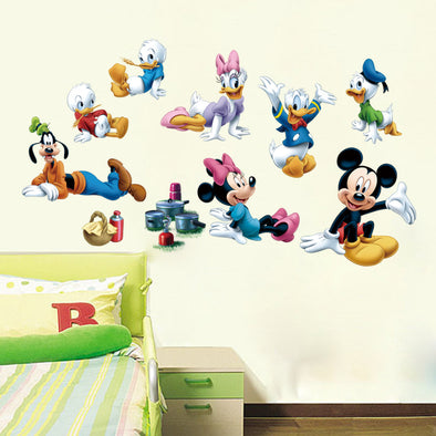 Cartoon Donald Duck Mickey Animated Wall Stickers